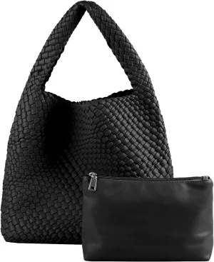 Vegan Leather Tote Bag For Women, Handmade Large Hobo Bag,Casual Shoulder Bag,Travel Underarm Purse Commuter Handbag