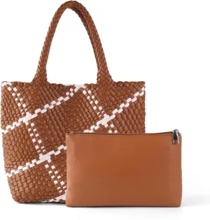 Vegan Leather Tote Bag For Women, Handmade Large Hobo Bag,Casual Shoulder Bag,Travel Underarm Purse Commuter Handbag