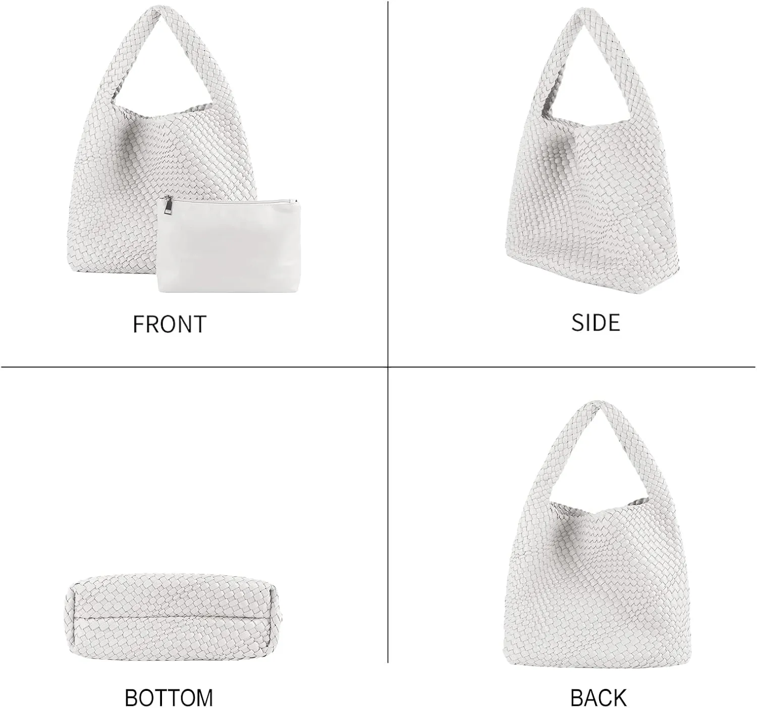 Vegan Leather Tote Bag For Women, Handmade Large Hobo Bag,Casual Shoulder Bag,Travel Underarm Purse Commuter Handbag