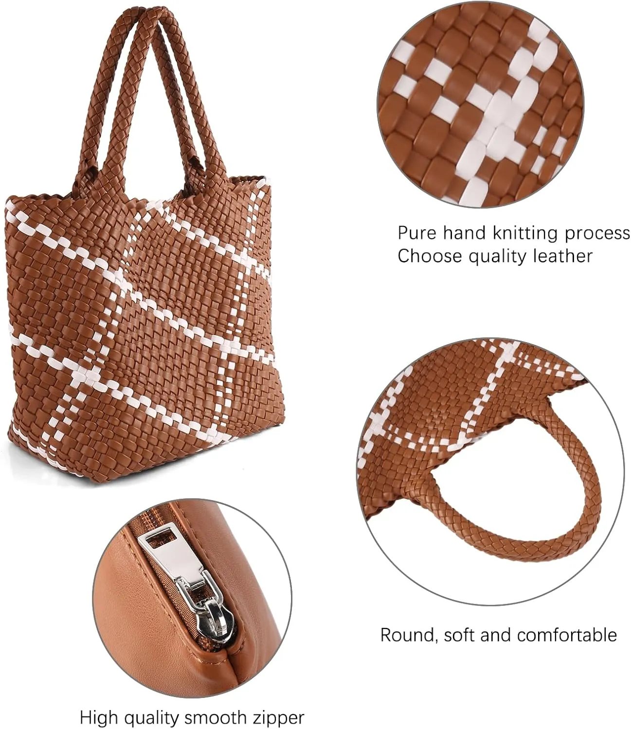 Vegan Leather Tote Bag For Women, Handmade Large Hobo Bag,Casual Shoulder Bag,Travel Underarm Purse Commuter Handbag