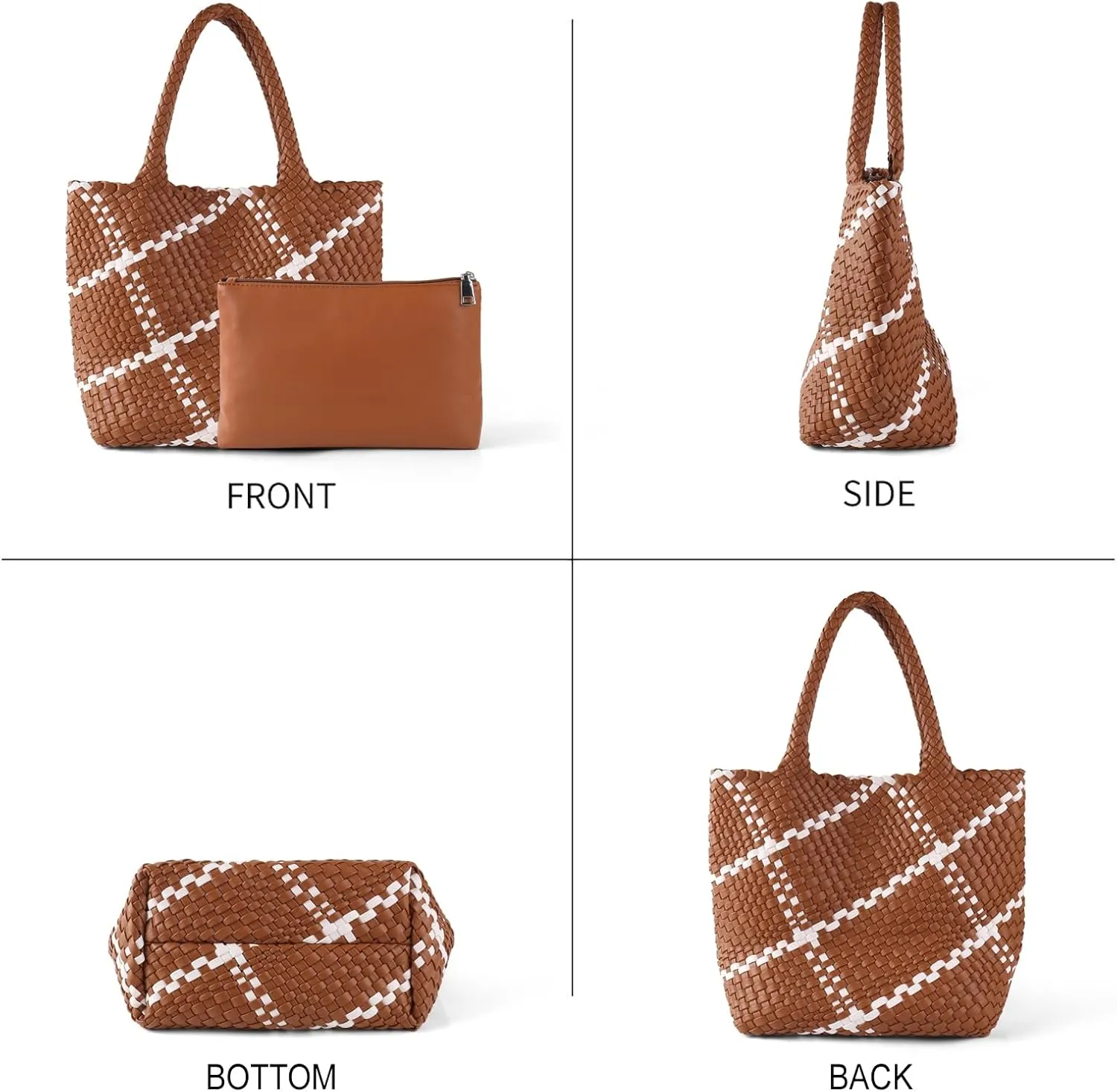 Vegan Leather Tote Bag For Women, Handmade Large Hobo Bag,Casual Shoulder Bag,Travel Underarm Purse Commuter Handbag