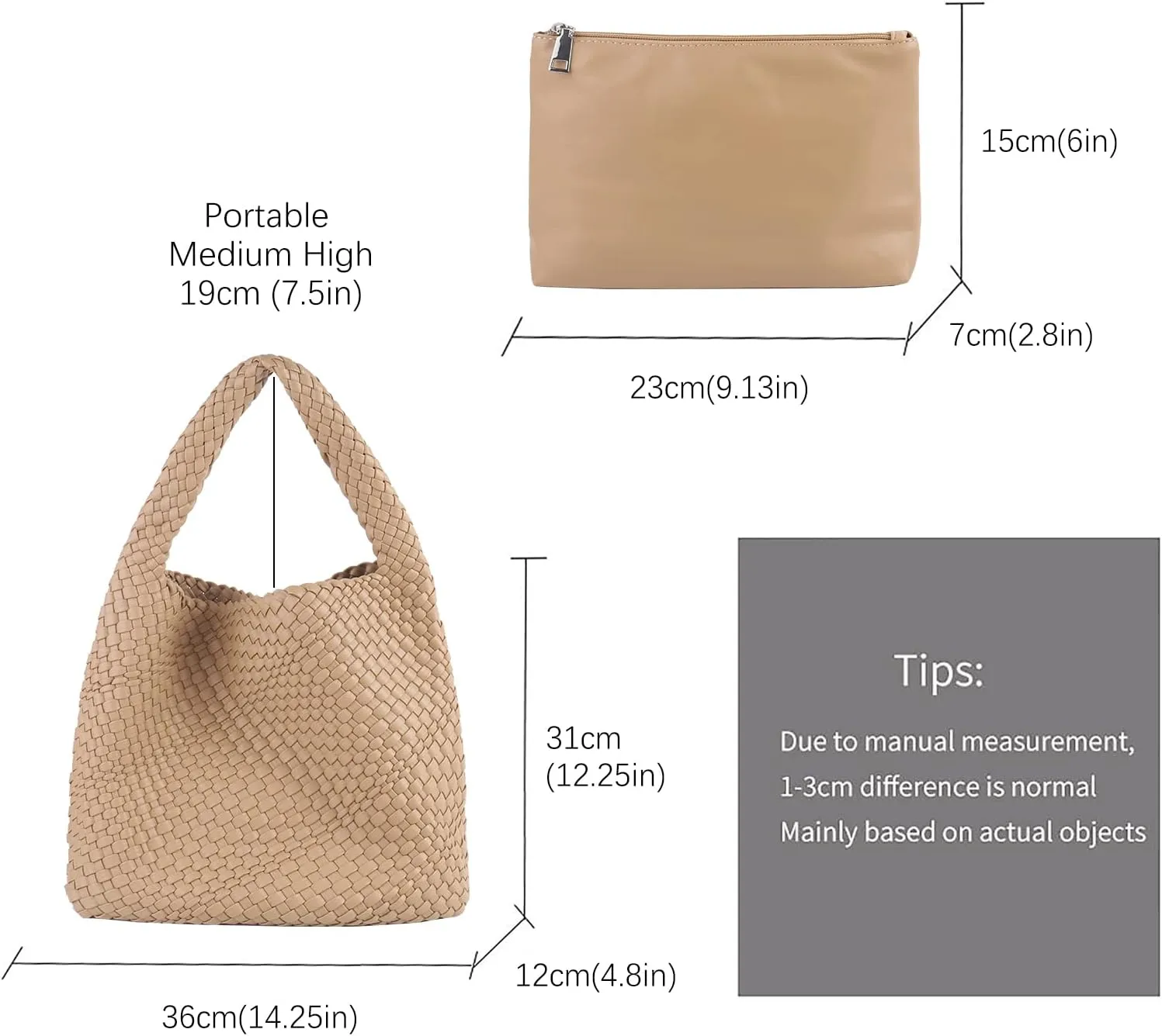 Vegan Leather Tote Bag For Women, Handmade Large Hobo Bag,Casual Shoulder Bag,Travel Underarm Purse Commuter Handbag
