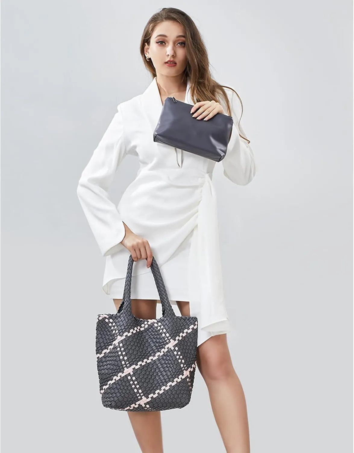 Vegan Leather Tote Bag For Women, Handmade Large Hobo Bag,Casual Shoulder Bag,Travel Underarm Purse Commuter Handbag