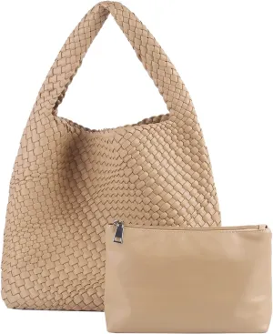 Vegan Leather Tote Bag For Women, Handmade Large Hobo Bag,Casual Shoulder Bag,Travel Underarm Purse Commuter Handbag