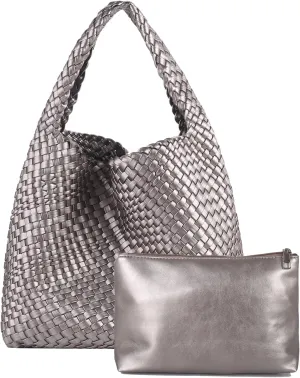 Vegan Leather Tote Bag For Women, Handmade Large Hobo Bag,Casual Shoulder Bag,Travel Underarm Purse Commuter Handbag