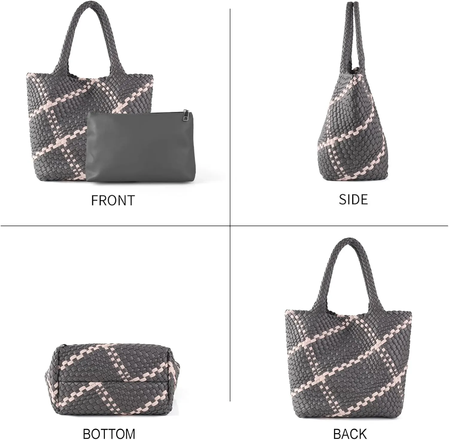 Vegan Leather Tote Bag For Women, Handmade Large Hobo Bag,Casual Shoulder Bag,Travel Underarm Purse Commuter Handbag