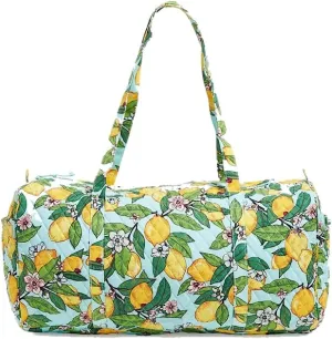 Vera Bradley Large Traveler Duffel Bag Lemon Grove