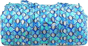 Vera Bradley Large Traveler Duffel Go Fish Blue