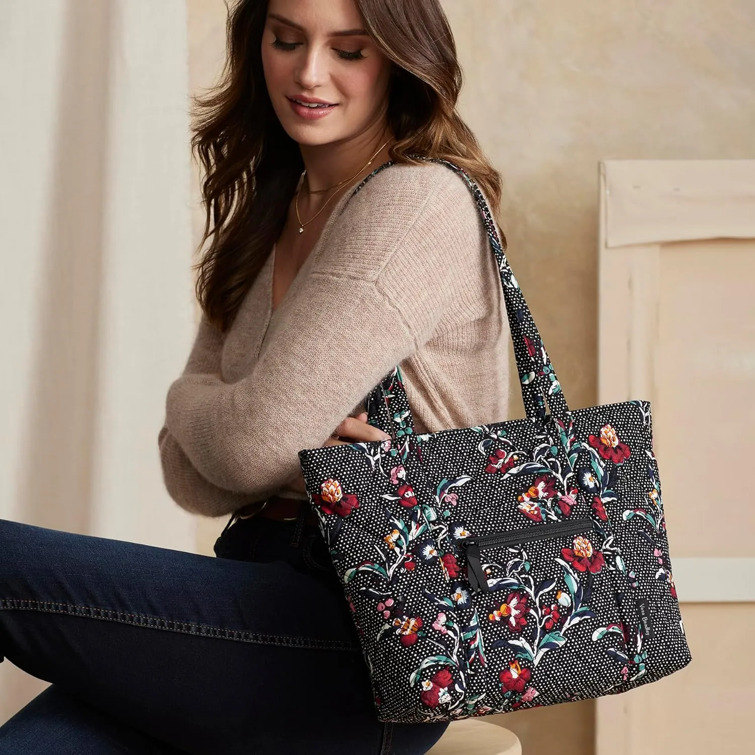 Vera Bradley Women's Cotton Small Vera Tote Bag