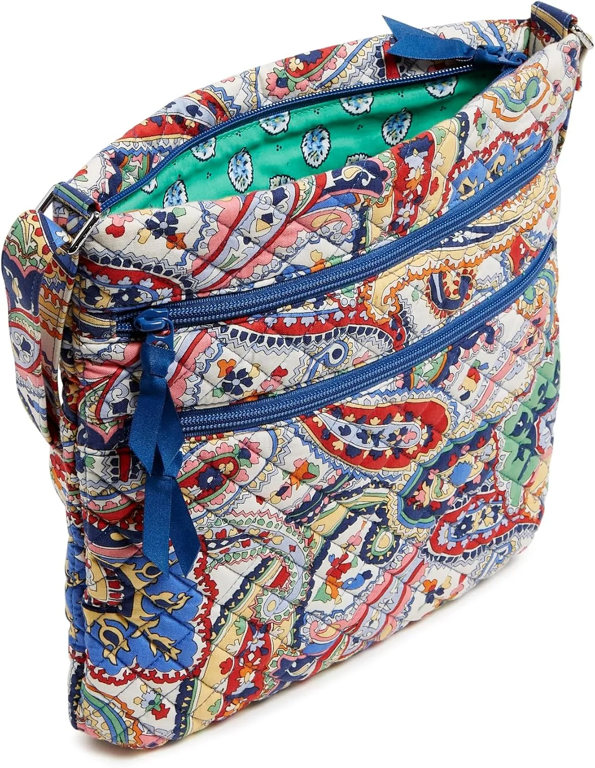 Vera Bradley Women's Cotton Triple Zip Hipster Crossbody Purse
