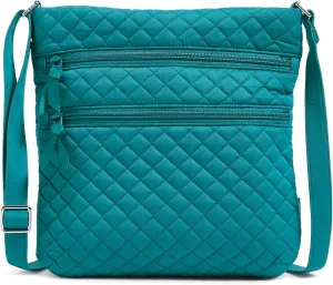 Vera Bradley Women's Cotton Triple Zip Hipster Crossbody Purse