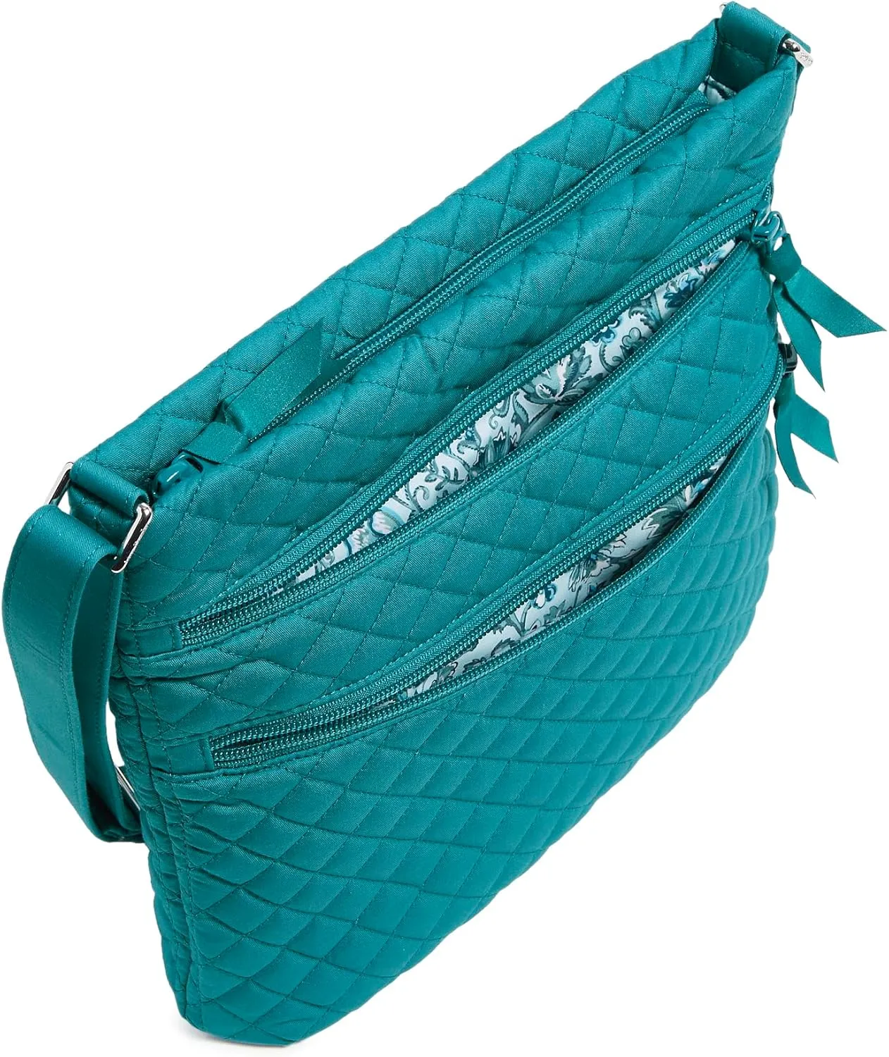 Vera Bradley Women's Cotton Triple Zip Hipster Crossbody Purse
