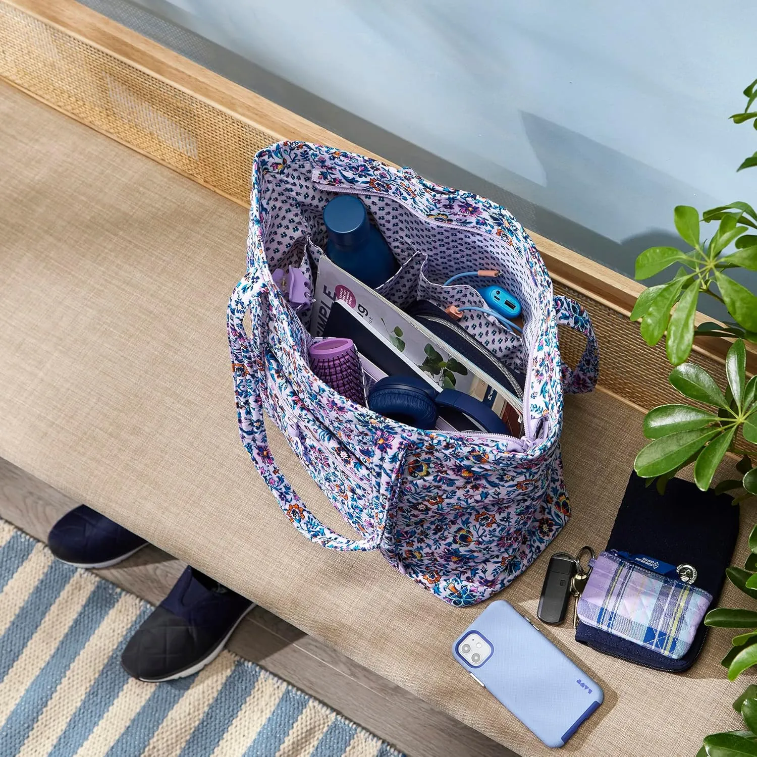 Vera Bradley Women's Cotton Vera Tote Bag