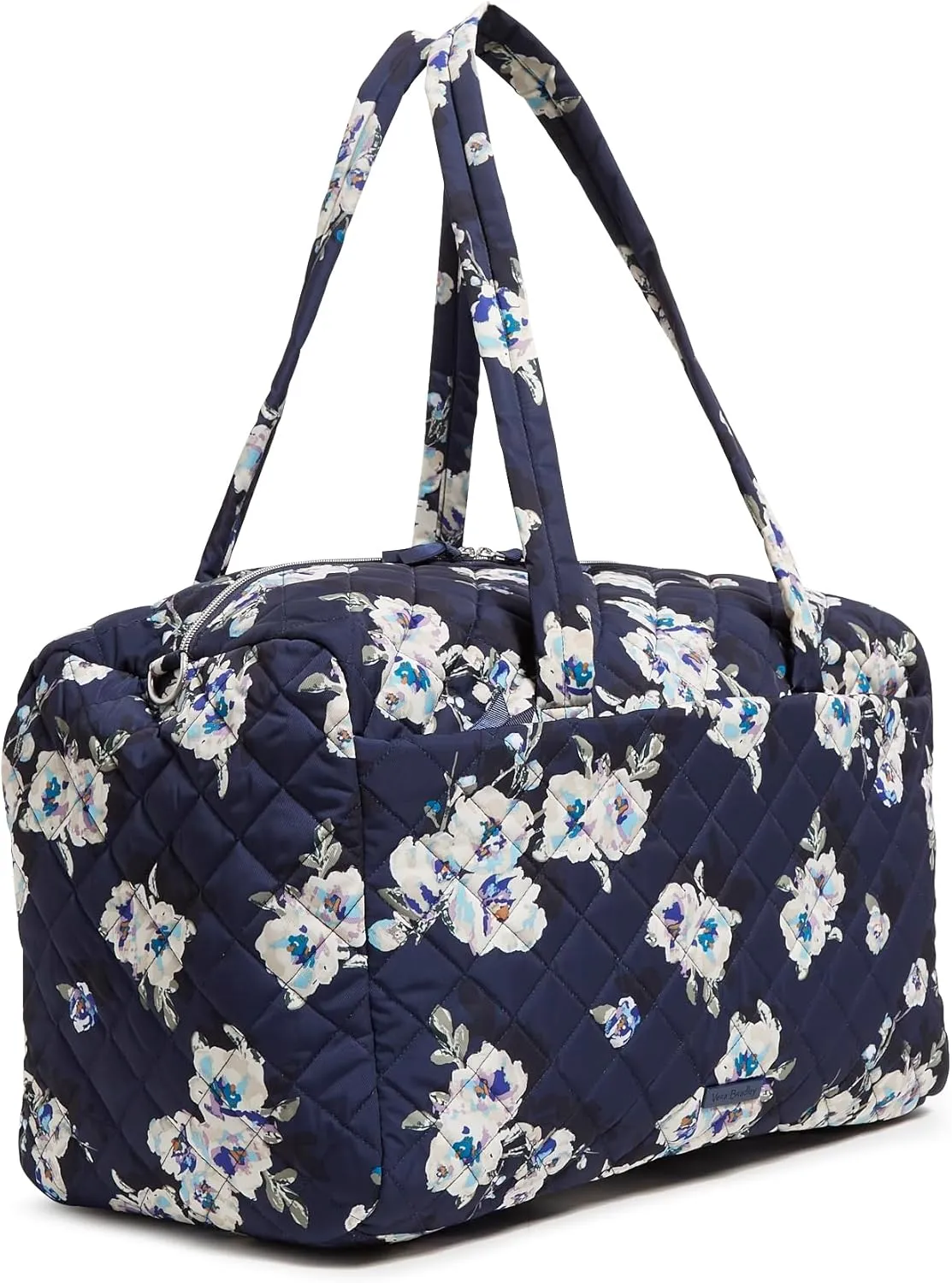 Vera Bradley Women's Performance Twill Large Travel Duffle Bag, Blooms and Branches Navy, One Size