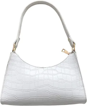 Verdusa Women's PU Leather Underarm Bag Zipper Shoulder Handbags Top Handle Purse