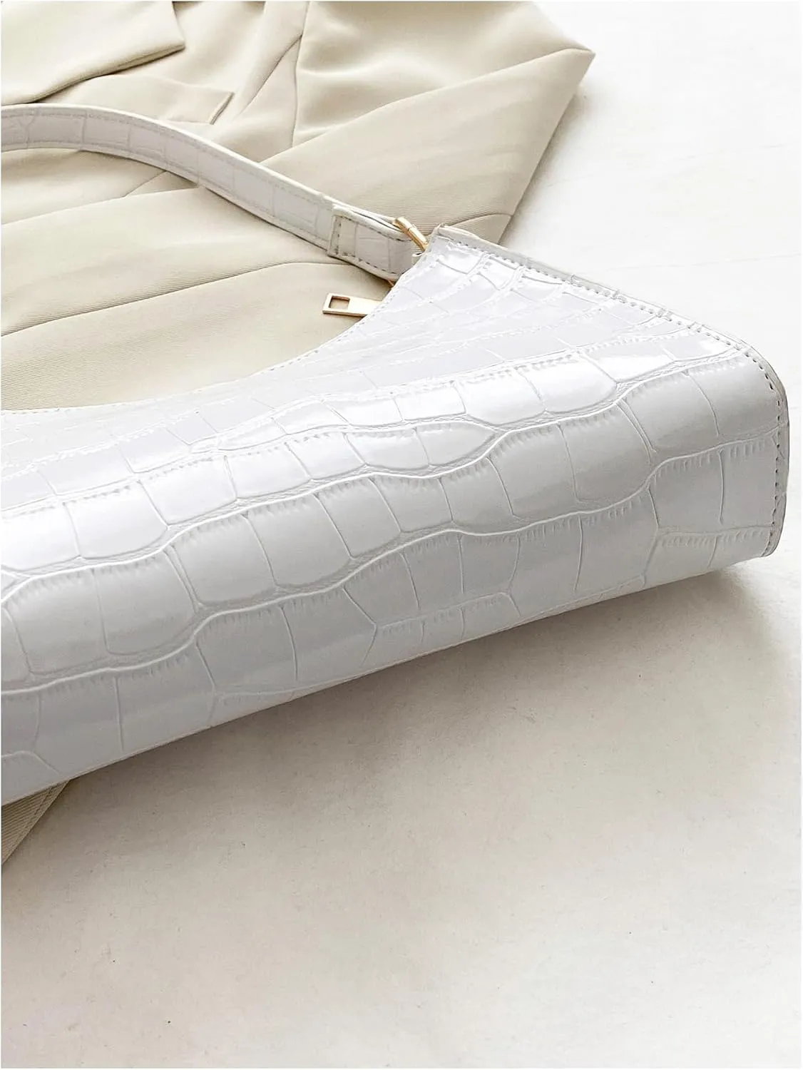 Verdusa Women's PU Leather Underarm Bag Zipper Shoulder Handbags Top Handle Purse