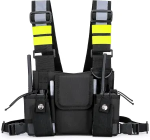 Versatile Chest Bag Vest Rig For Two Way Radio Walkie Talkie Hands Freely Chest Pack