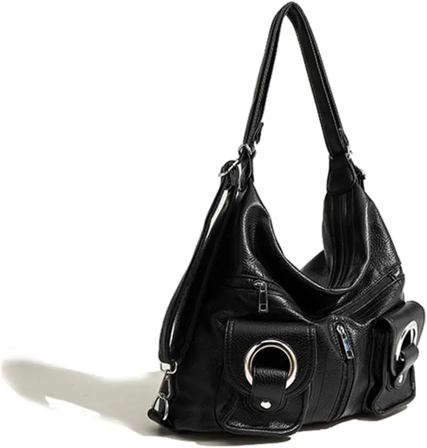 Versatile Vegan Leather Bag - Crossbody, Shoulder Sling and Backpack