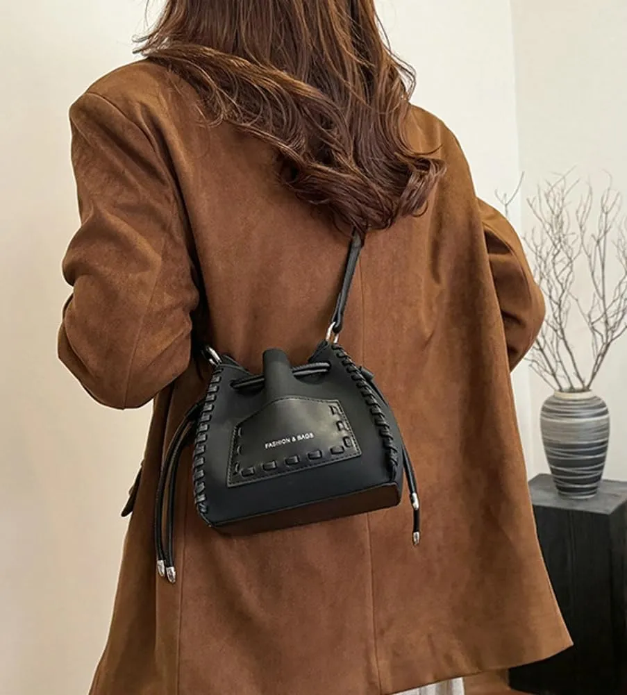 Vintage Bucket Purses for Women with Adjustable Strap Small Crossbody Shoulder Bags Handbag Phone Satchels