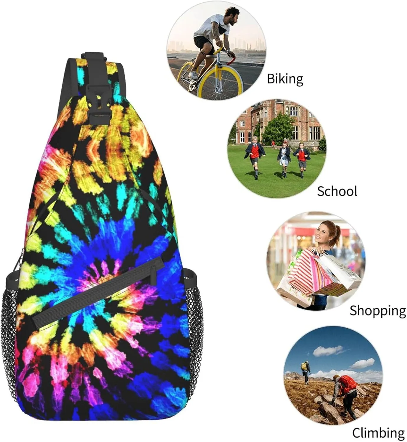 Vintage Elephant Sling Backpack Unisex Crossbody Chest Bag Shoulder Chest Bag For Women Men Hiking Travel