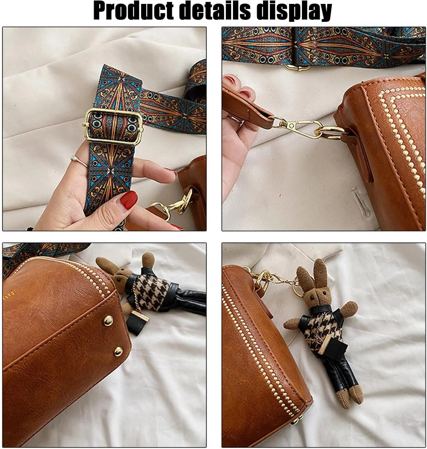 Vintage Fashion Bag with Adjustable Wider Shoulder Strap, Vintage Retro Small Water Bucket Bag, Women's Small Shoulder Bag