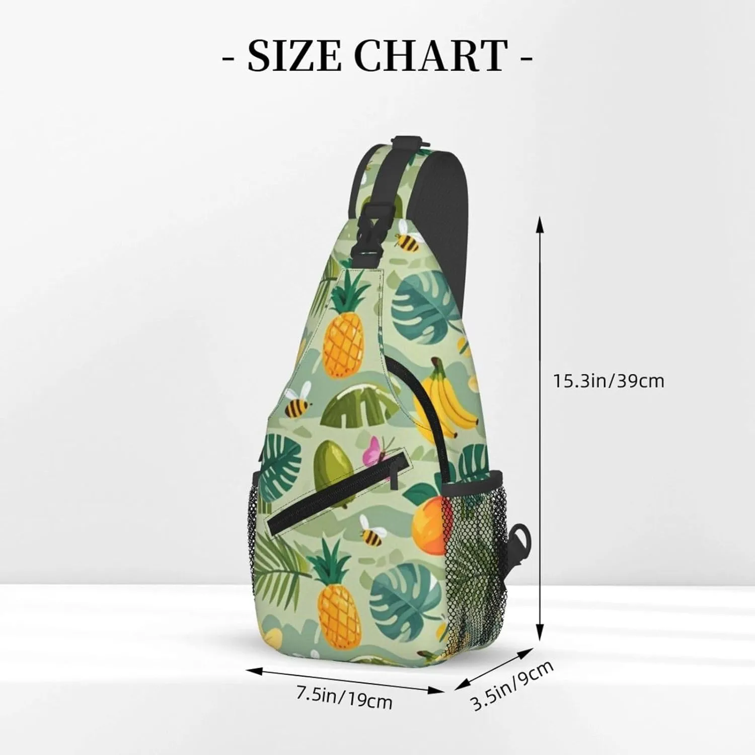Vintage Leopard Crossbody Bags Cross Chest Bag Adjustable Sling Backpack for Women Men