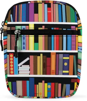 Vintage Library Bookshelf Crossbody Bag Small Shoulder Bag Waterproof, Lightweight And Convenient