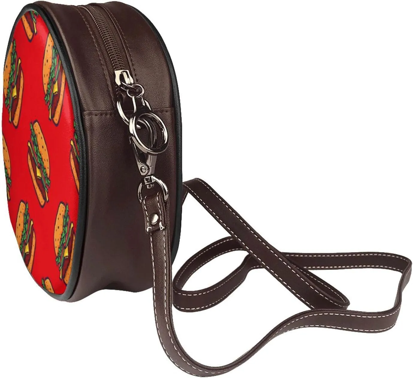 Vintage Shoulder Bag Crossbody Handbag, Small PU Leather Shoulder Bag, Circle Handbag for Women
