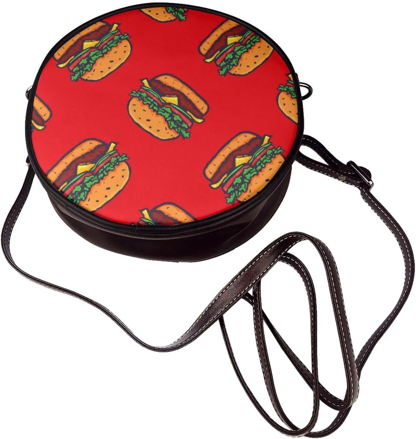 Vintage Shoulder Bag Crossbody Handbag, Small PU Leather Shoulder Bag, Circle Handbag for Women