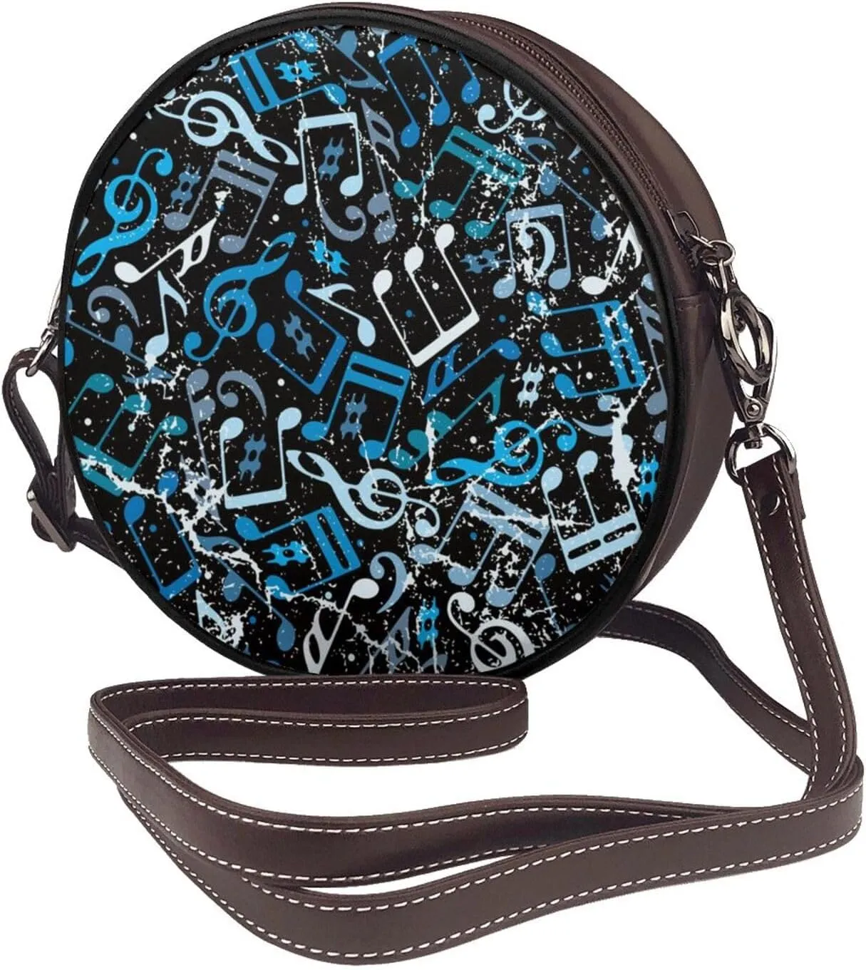Vintage Shoulder Bag Crossbody Handbag, Small PU Leather Shoulder Bag, Circle Handbag for Women