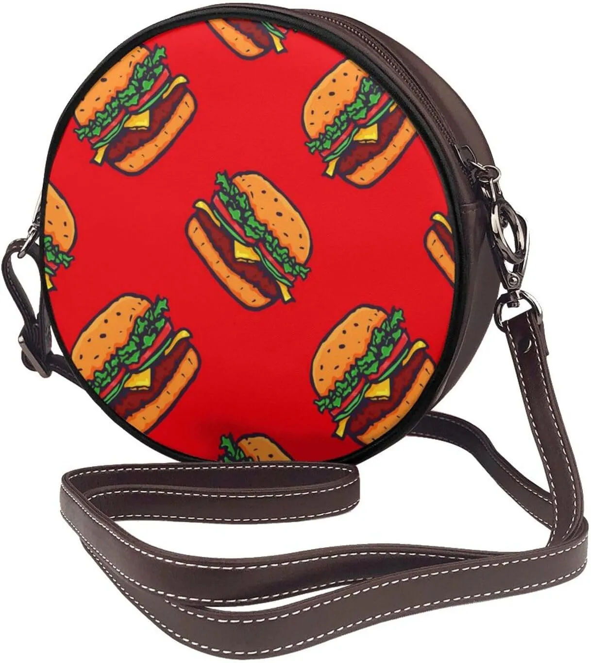 Vintage Shoulder Bag Crossbody Handbag, Small PU Leather Shoulder Bag, Circle Handbag for Women