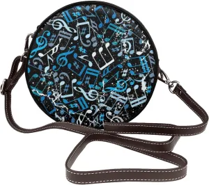 Vintage Shoulder Bag Crossbody Handbag, Small PU Leather Shoulder Bag, Circle Handbag for Women