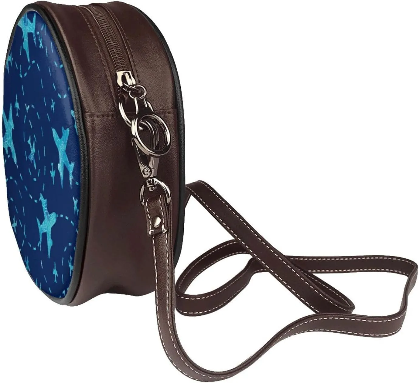 Vintage Shoulder Bag Crossbody Handbag, Small PU Leather Shoulder Bag, Circle Handbag for Women