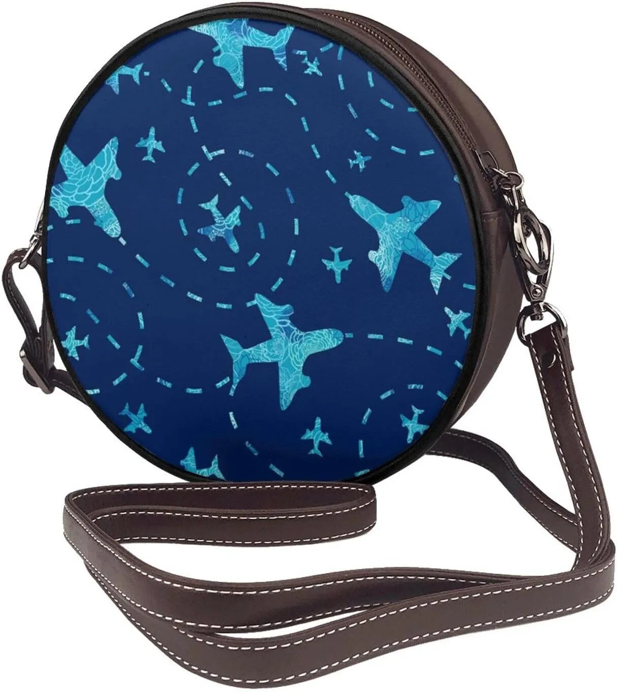 Vintage Shoulder Bag Crossbody Handbag, Small PU Leather Shoulder Bag, Circle Handbag for Women