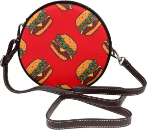 Vintage Shoulder Bag Crossbody Handbag, Small PU Leather Shoulder Bag, Circle Handbag for Women