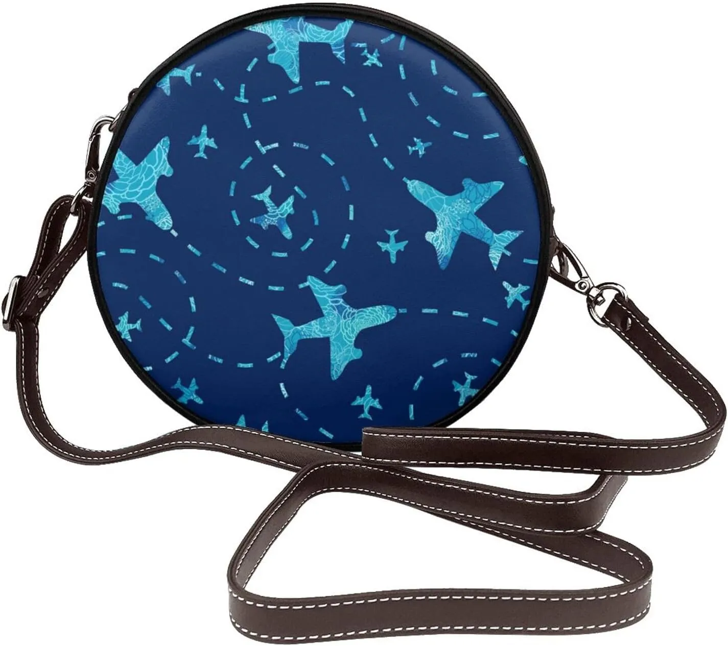 Vintage Shoulder Bag Crossbody Handbag, Small PU Leather Shoulder Bag, Circle Handbag for Women