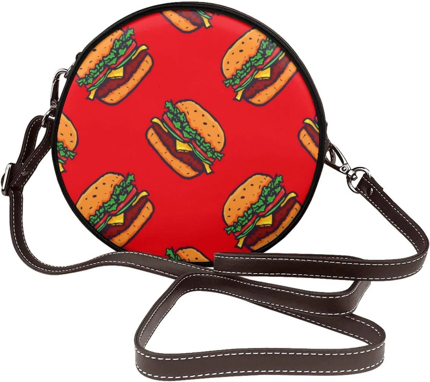 Vintage Shoulder Bag Crossbody Handbag, Small PU Leather Shoulder Bag, Circle Handbag for Women