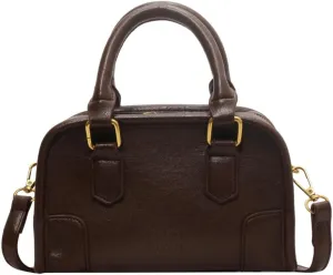 Vintage Square Bag for Women Soft Leather Shoulder Handbags Elegant Crossbody Bag
