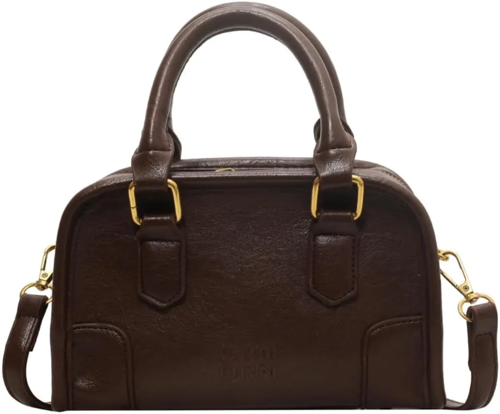 Vintage Square Bag for Women Soft Leather Shoulder Handbags Elegant Crossbody Bag