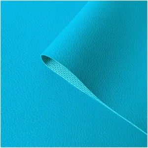 Vinyl Fabric, Marine Faux Leather Upholstery, for Upholstery Crafts, DIY Sewings, Sofa, Handbag, Earrings, Hair Bows Decorations (63'' X 39.4'' Inch)(Lake Blue,1.6X3m)