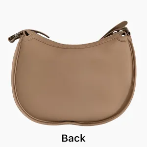 Vionli Half Moon Handbags for Women, Soft Leather Bags, Trendy Woven Purse, Shoulder Bag with Adjustable Strap