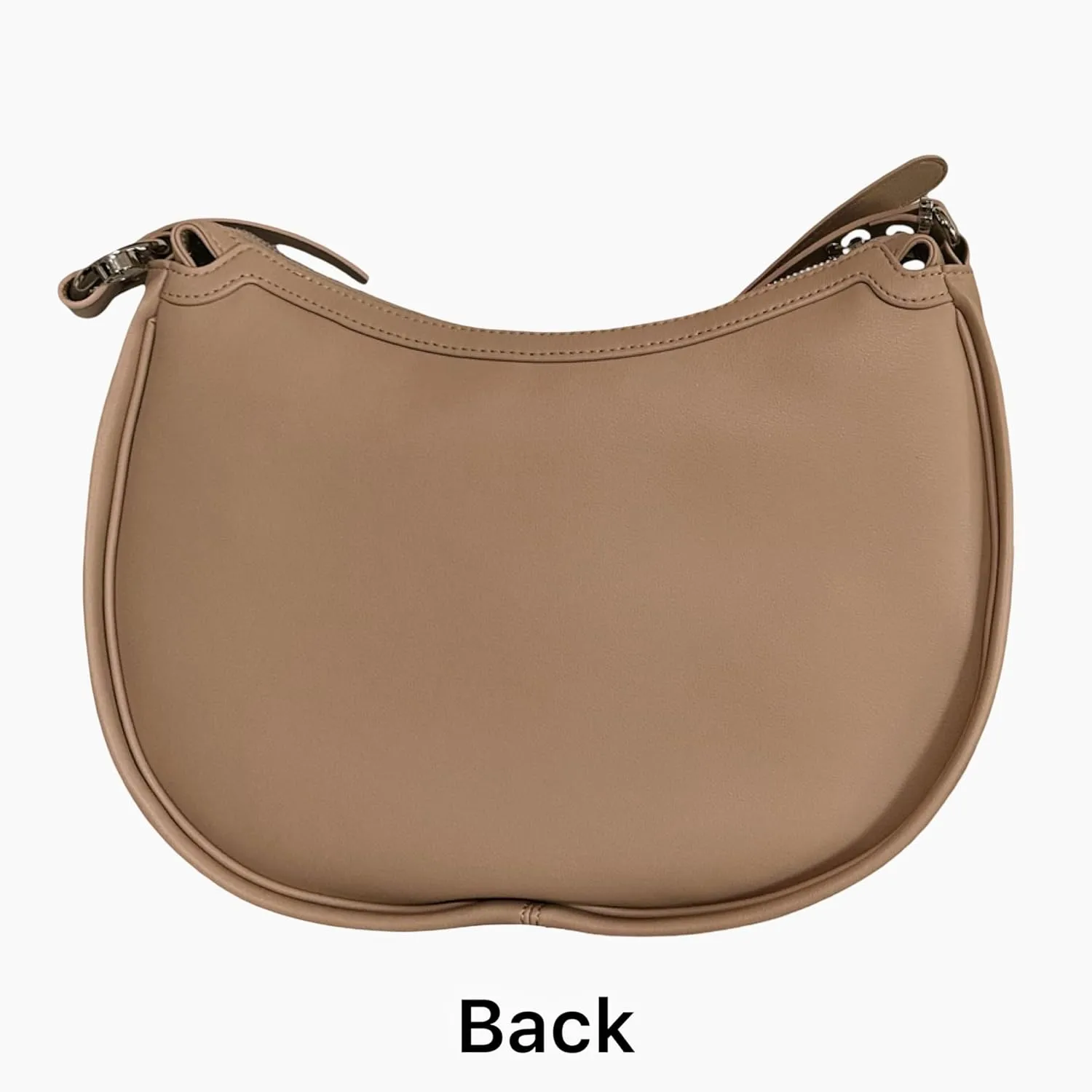 Vionli Half Moon Handbags for Women, Soft Leather Bags, Trendy Woven Purse, Shoulder Bag with Adjustable Strap