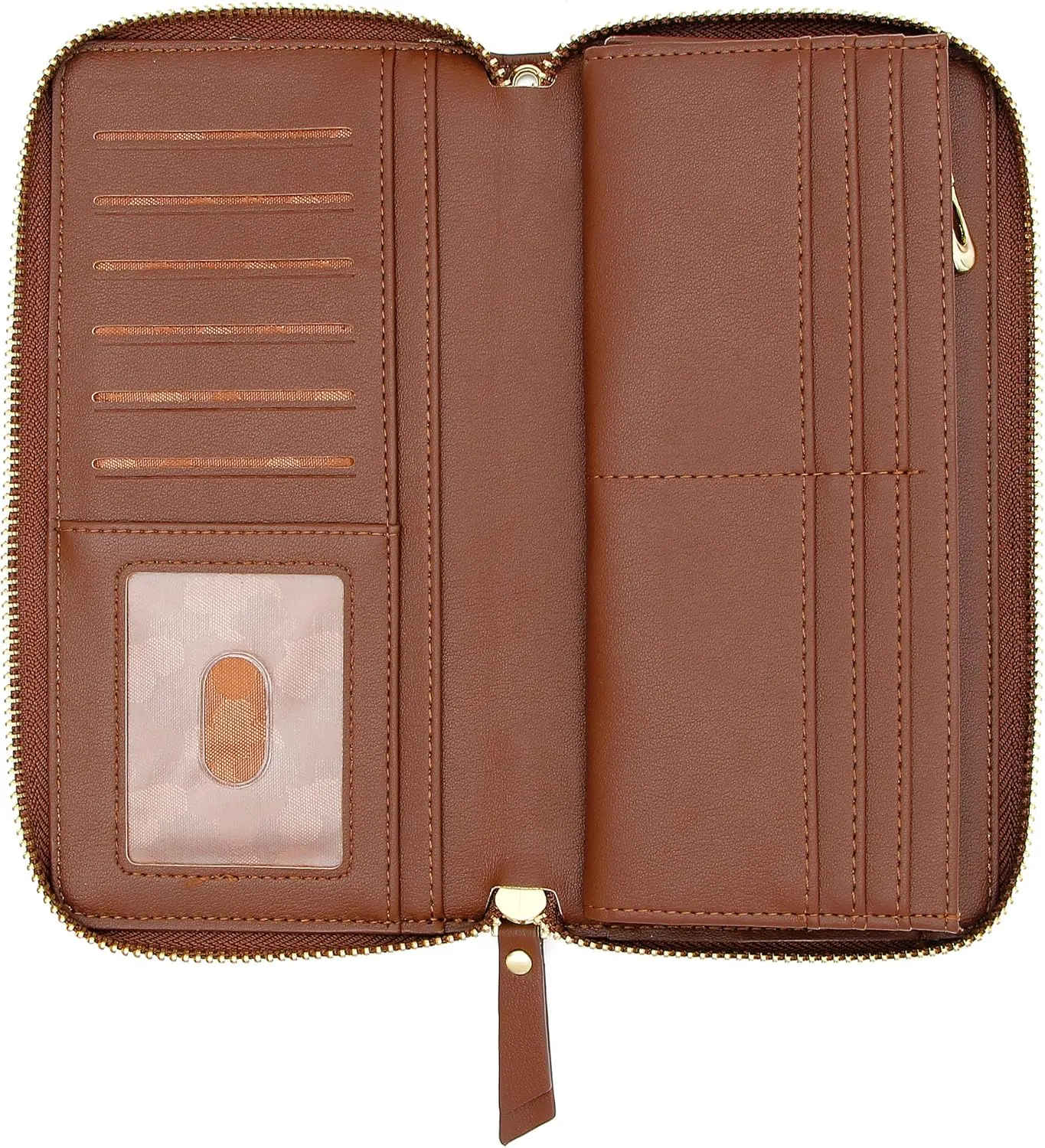 VOCUS Womens Wallet RFID Blocking Zip Around Wallet PU Leather Large Travel Long Purse Credit Card Holder with Wristlet