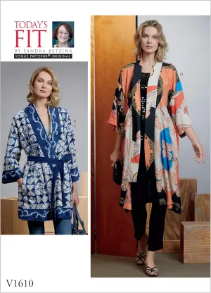 Vogue V1610A Easy Women's Belt and Kimono Sewing Patterns
