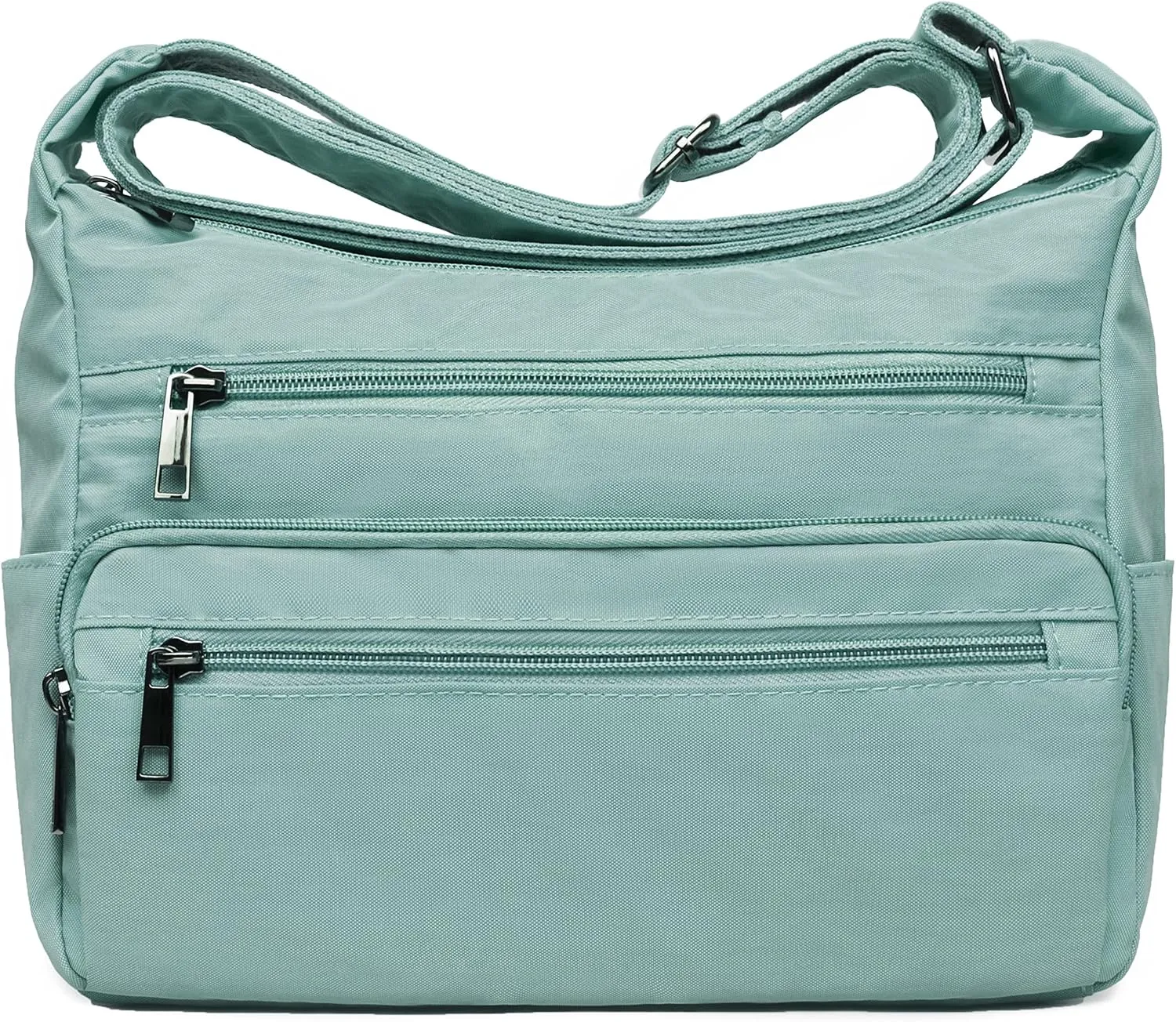 VOLGANIK ROCK RFID Purses for Women Fabric Nylon Multi Pocket Crossbody Bag Ladies Travel Handbag