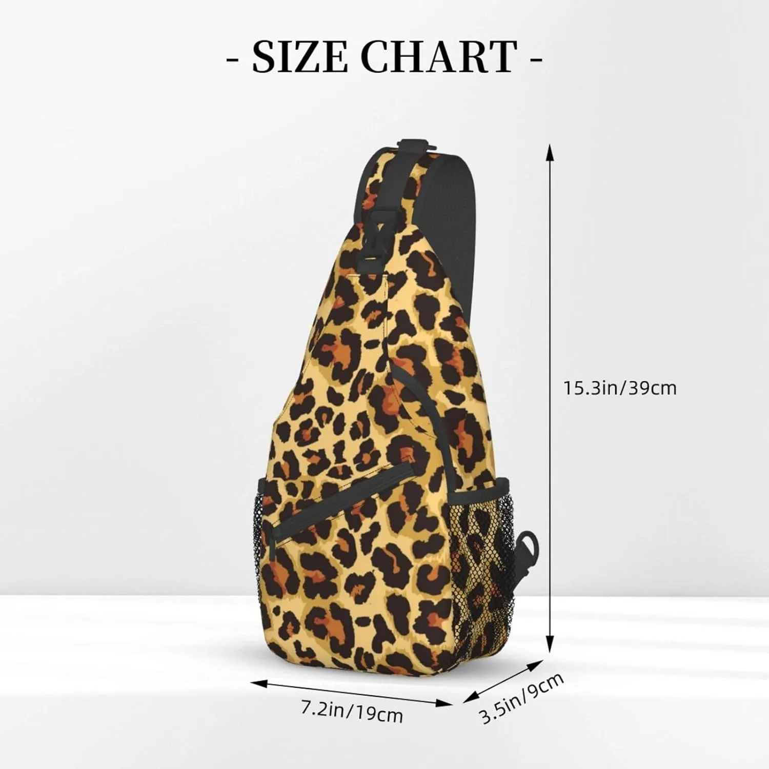 VOOHDDY Classic Leopard Print Animal Sling Bag For Women Men Travel Hiking Backpack Crossbody Shoulder Chest Bags Casual Daypack Sport