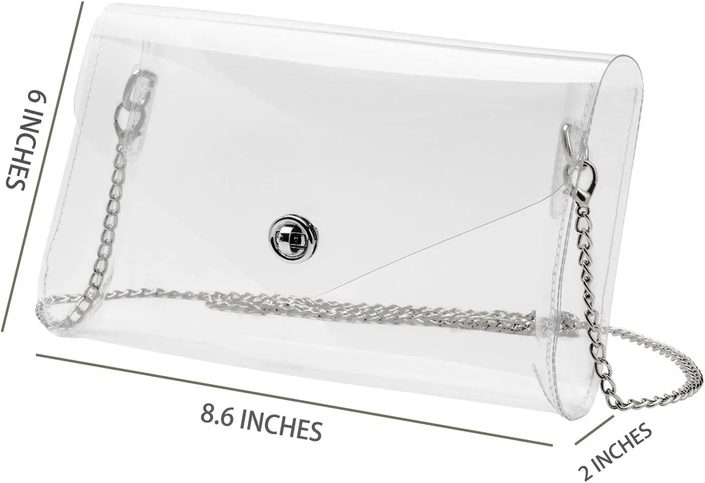 Vorspack Clear Purse for Women Clear Crossbody Bag Cute for Sports Concert Prom Party Present