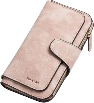 Wallets for Women Leather Clutch Phone Purse Ladies Wallet RFID Credit Card Coin Holder Bifold