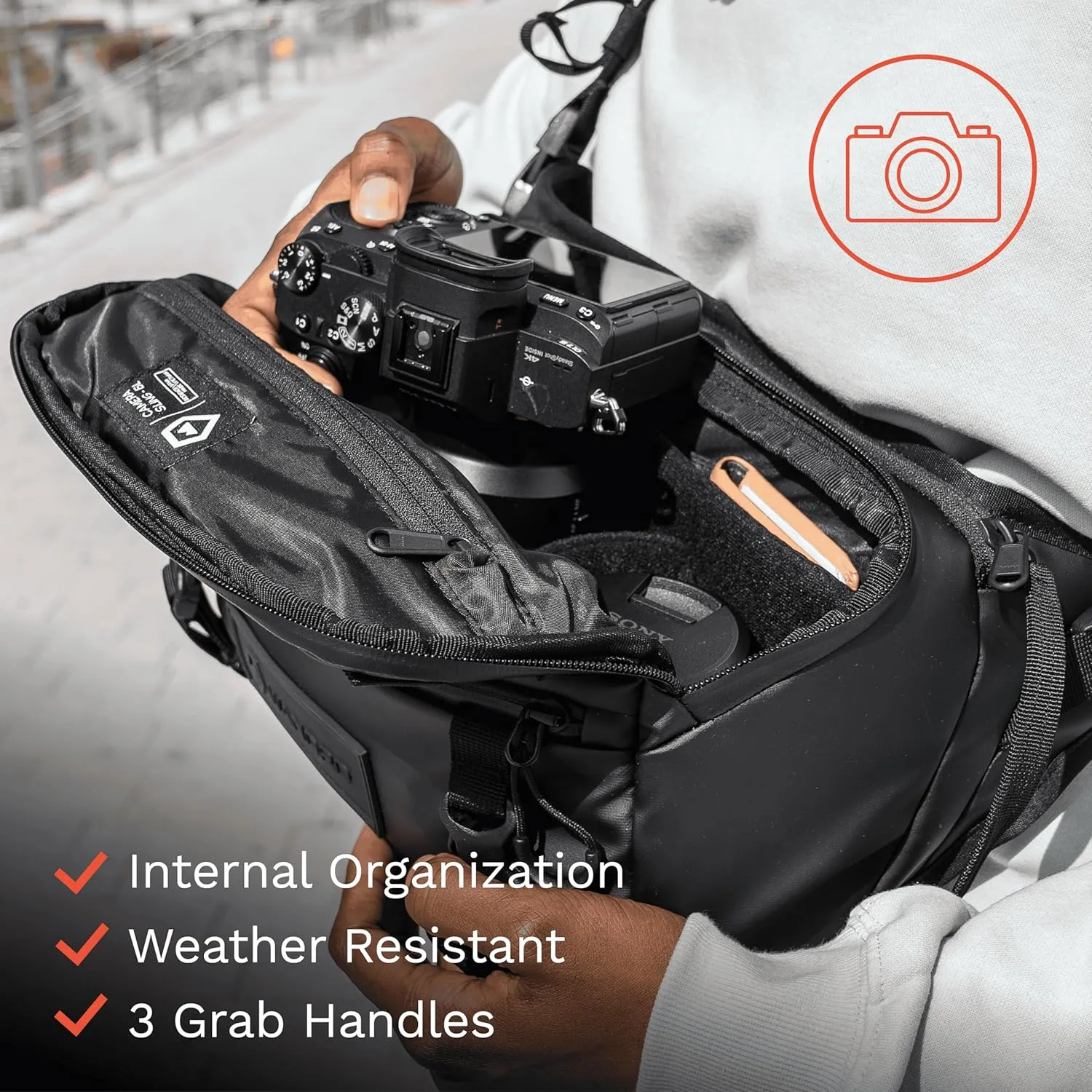 WANDRD Camera Bag - ROGUE Sling Crossbody Camera Case - Made Of Ballistic Nylon Fabric, Works as a Sling Laptop Bag