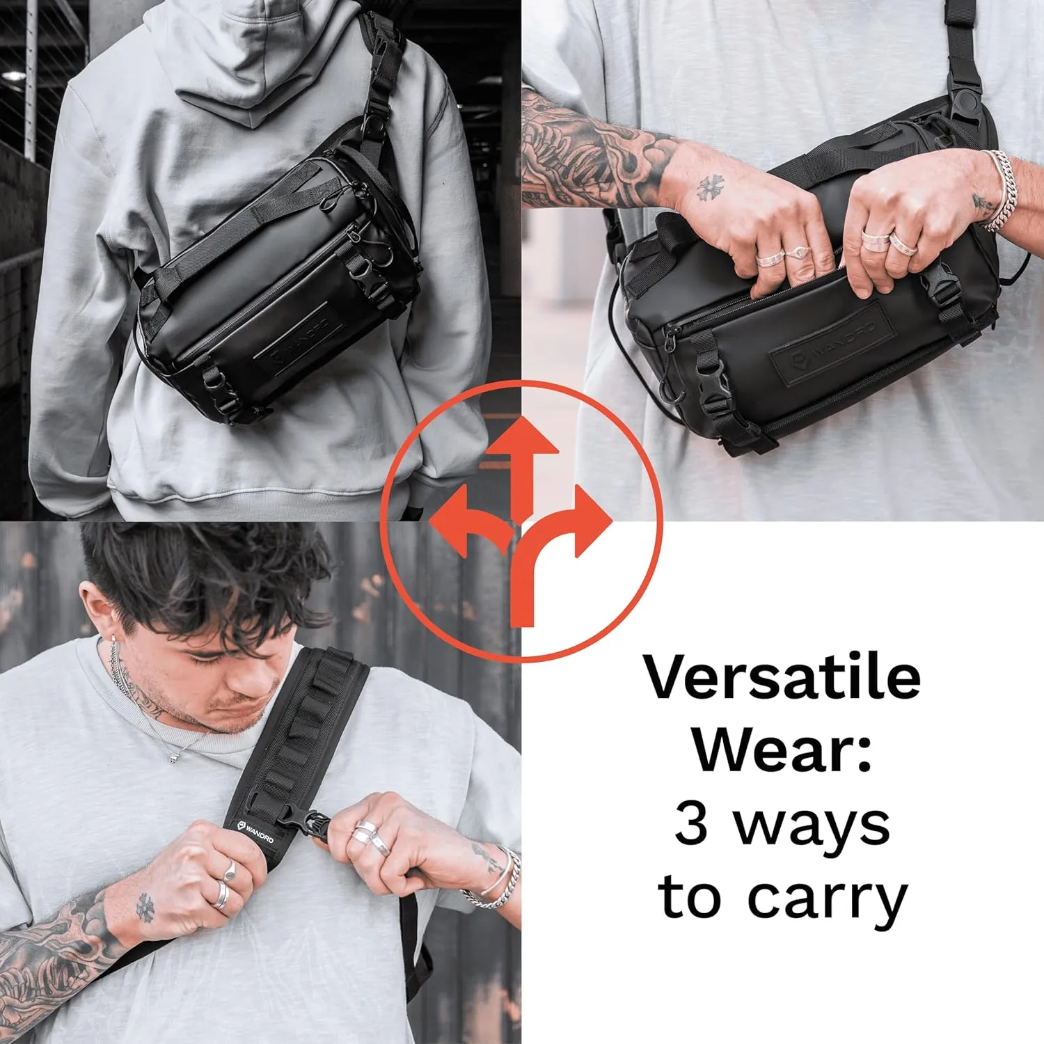 WANDRD Camera Bag - ROGUE Sling Crossbody Camera Case - Made Of Ballistic Nylon Fabric, Works as a Sling Laptop Bag